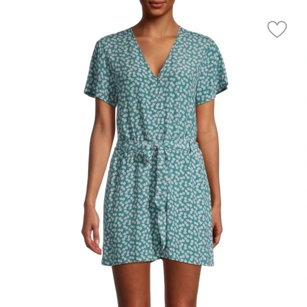 Rails Sophia Lotus Printed Buttons Summer Romper - image 1